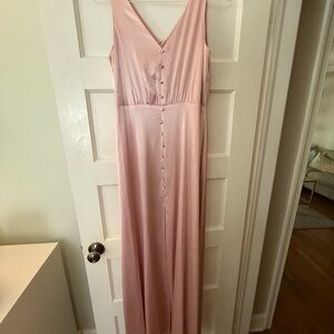 Elegant Pink Sleeveless Dress
